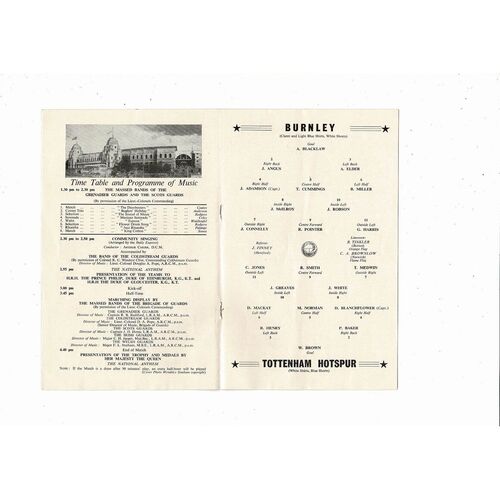 1962 Burnley v Tottenham FA Cup Final Football Programme + Match Ticket
