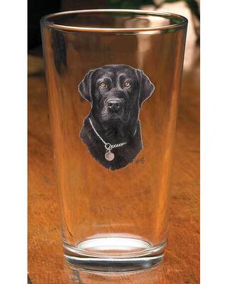 Black Labrador Mixer Glasses
