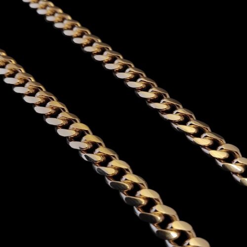 9ct yellow gold 20" domed Cuban curb chain 