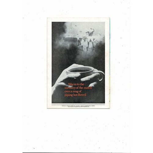 1969 England v Scotland Football Programme