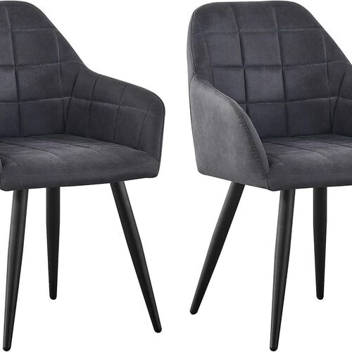 mcc direct 2x Faux Matte Suede Leather Dining Chairs Accent Chairs home & restaurants Adrian