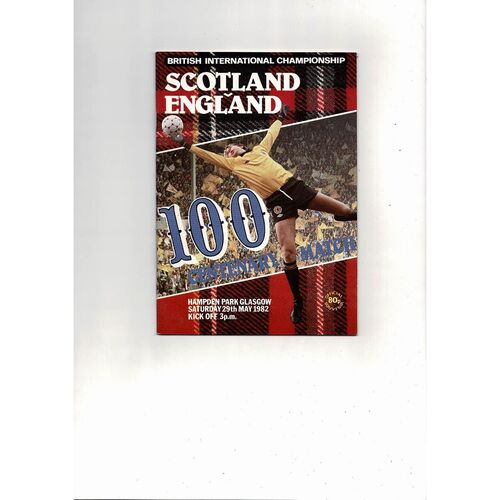 1982 Scotland v England Football Programme Centenary Match