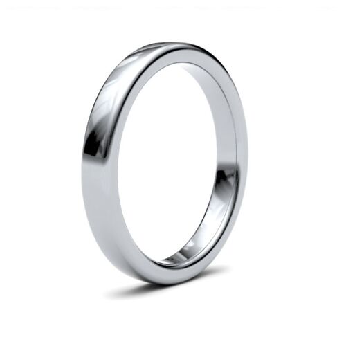 9ct 3mm court profile classic wedding ring