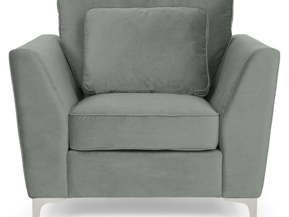DEVA ARMCHAIR IN GREY PLUSH