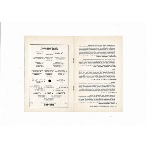 1963 England v West Germany U23 International Football Programme @ Liverpool