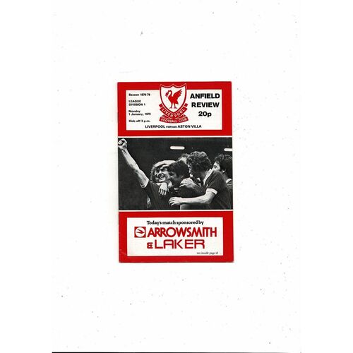 1978/79 Liverpool v Aston Villa Football Programme. January