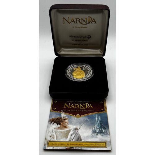 White Witch gold plated silver proof coin