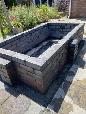 Brick planter | Muscle Stone &amp; Brick Solutions | Stonework masonry builder -Reponiting-repair Cardiff | Brickwork builder -repointing -repair-Cardiff | Garden walls-extensions-patios-garages-porches-garden kitchen ovens-home structural repairs-BBQ.cardiff