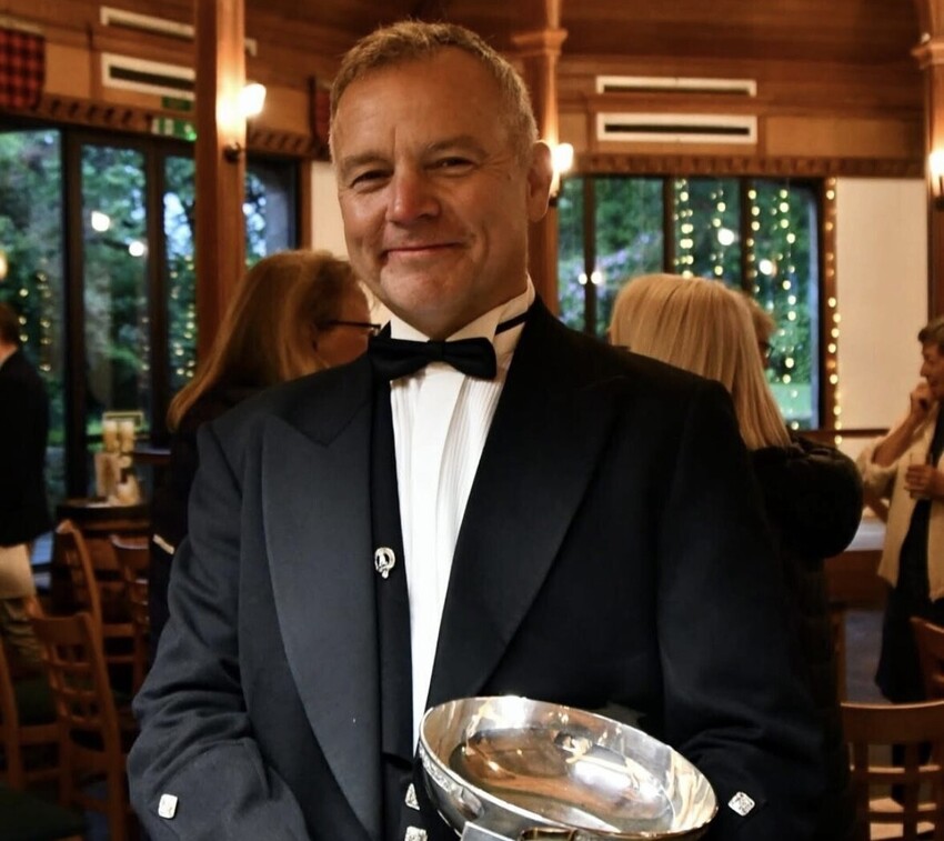 Stuart Liddell MBE, OSS, wins his Fourth Clasp at the Northern Meeting.