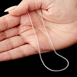 Sterling silver 1.7mm diamond cut belcher chain