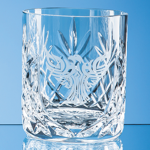 Glencoe Lead Crystal Panel Whisky Tumbler - 400ml