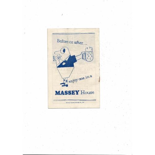 1957/58 Burnley v Blackpool Football Programme