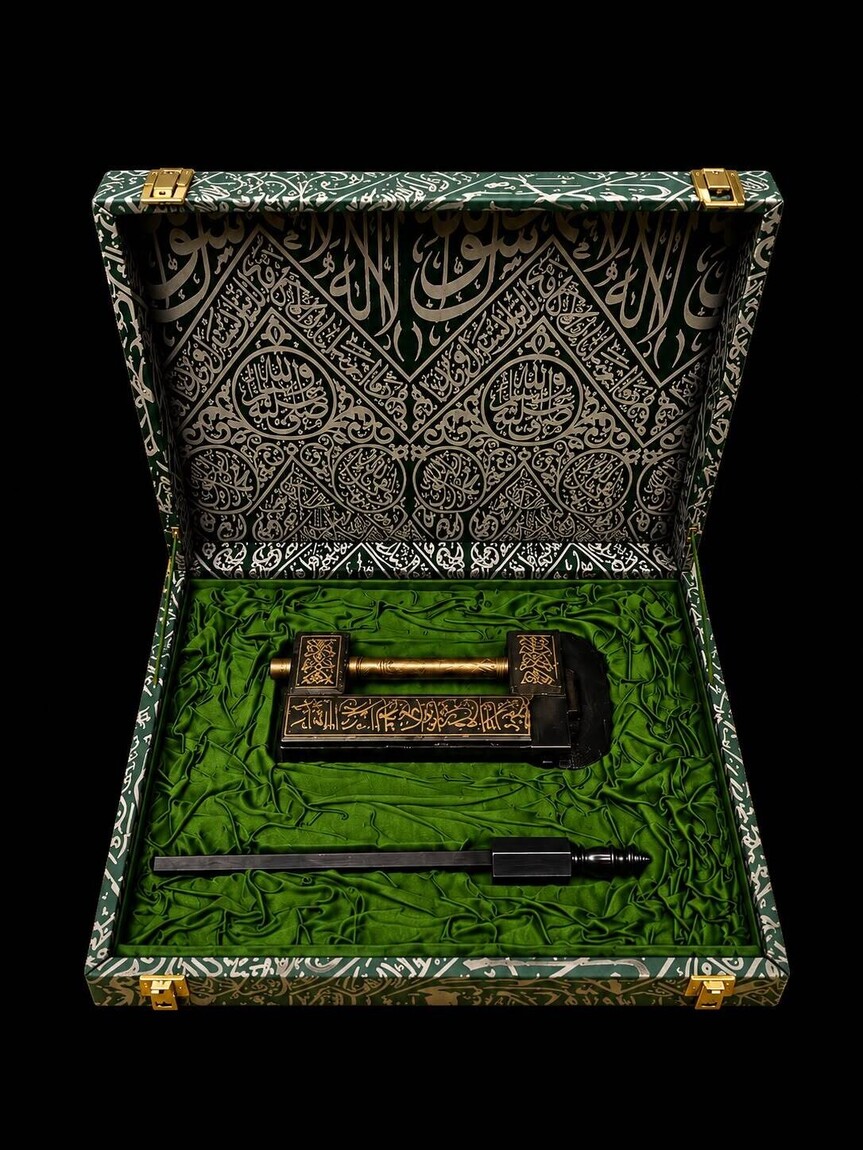 Kiswah Collection | Kaaba Kiswah panels London | Islamic heritage displays Birmingham | Faith-inspired gifts Manchester