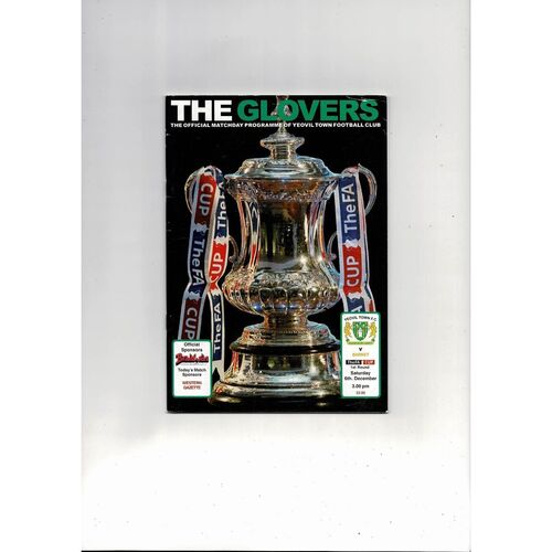 Yeovil Town v Barnet FA Cup Football Programme 2003/04