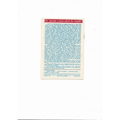 Steaua Bucharest v Anderlecht European Cup Football Programme 1986/87