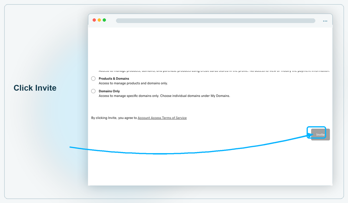 How to invite a delegate to access my GoDaddy account | Webfactory Support | Webfactory
