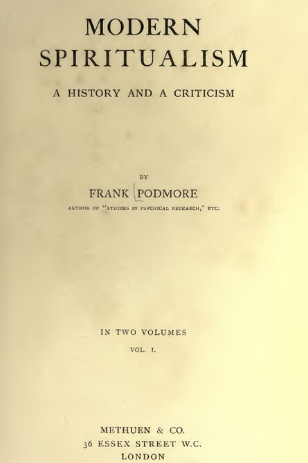 1902 | Modern Spiritualism Vol. 1
