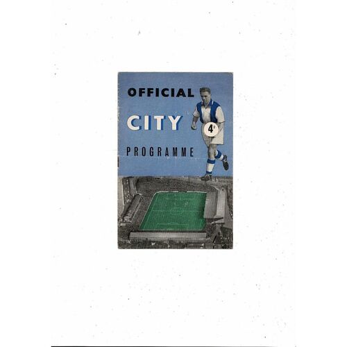 1957/58 Coventry City v Swindon Town Football Programme