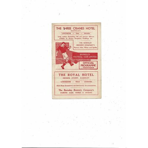 1955/56 Barnsley v Plymouth Argyle Football Programme