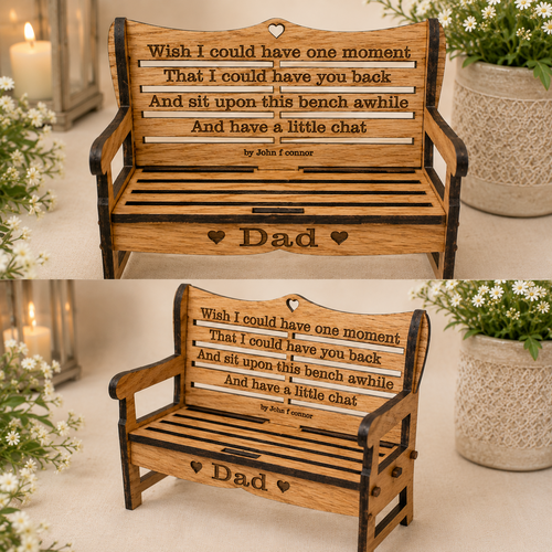 Oak Decorative Memorial Bench