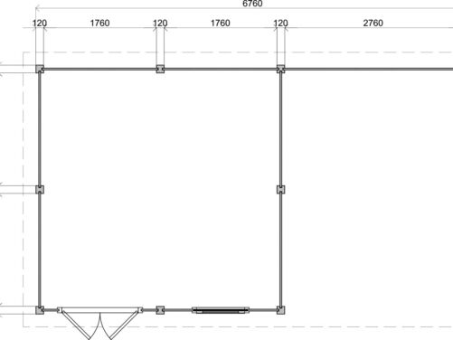 388cm x 388cm + 300cm Veranda