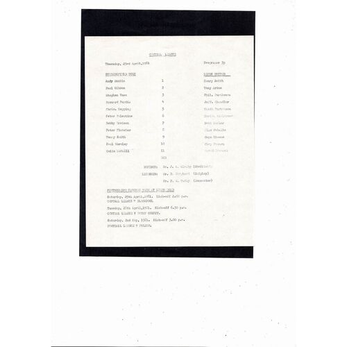 Huddersfield Town v Leeds United Central League Football Programme 1980/81