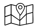 Journey map with a pin point 