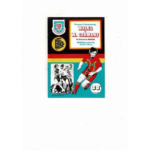 1979 Wales v West Germany European Championship Football Programme @ Wrexham