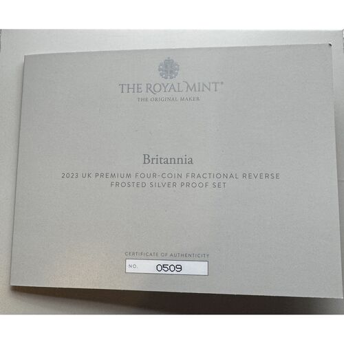 2023 reverse frosted proof premium four coin fractional set