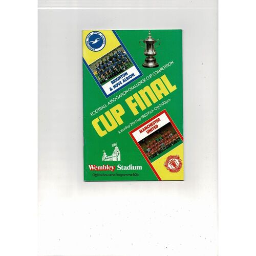 1983 Brighton v Manchester United FA Cup Final Football Programme