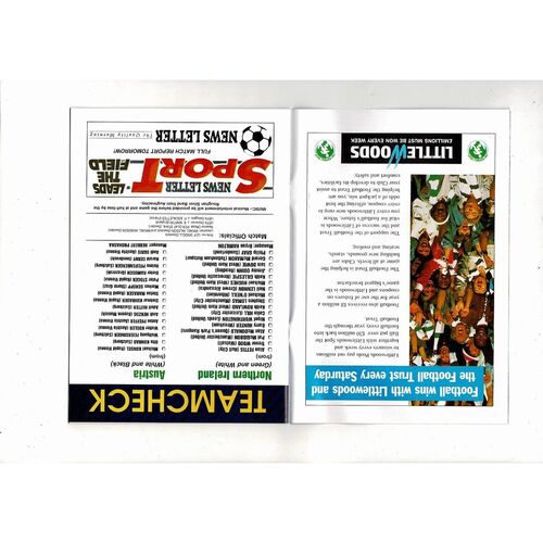 1995 Northern Ireland v Austria Football Programme