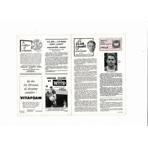 1959/60 Manchester United v West Bromwich Albion Football Programme