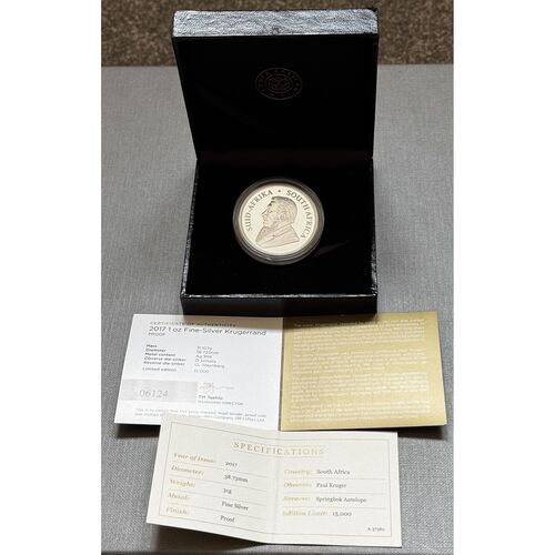2017 silver proof 50th anniversary 1oz krugerrand