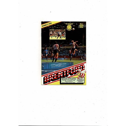 1985/86 Brentford v Wigan Athletic Football Programme