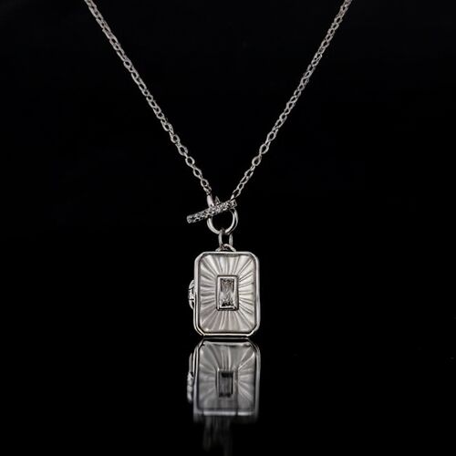 Art Deco style silver locket
