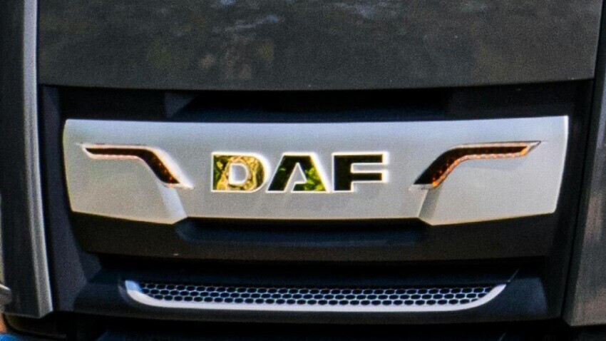 DAF emblem on the front of a lorry.