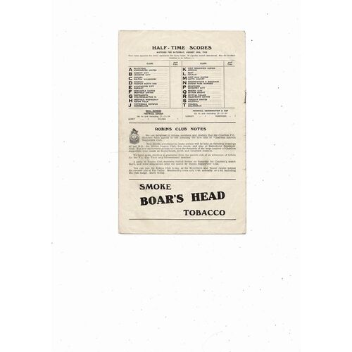 1954/55 Charlton Athletic v Huddersfield Town Football Programme