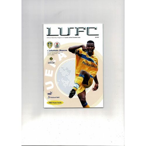 Leeds United v Lokomotiv Moscow UEFA Cup Football Programme 1999/00