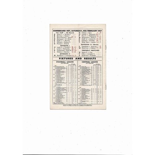 1956/57 Manchester United v Everton FA Cup Football Programme