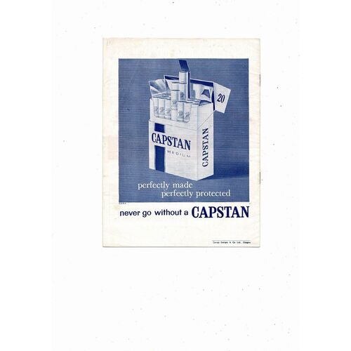 1964 Rangers v Dundee Scottish Cup Final Football Programme