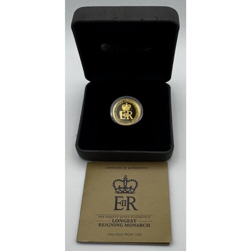 2015 QE11 1/4 ounce pure gold proof coin