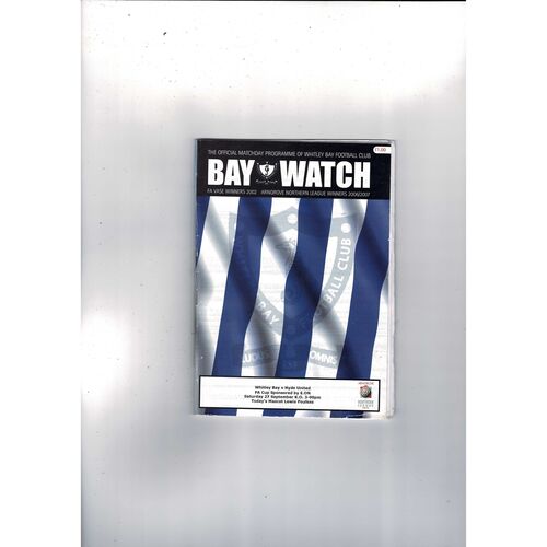 Whitley Bay v Hyde United FA Cup Football Programme 2008/09