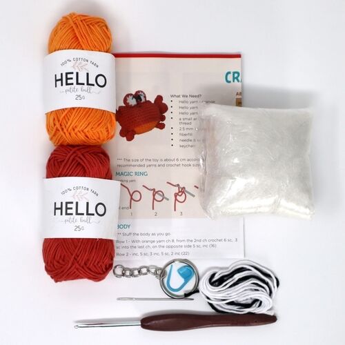 Knitty Critters Sealife Keyrings - Crab