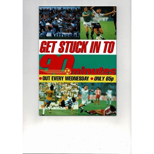 1992 England v France Football Programme