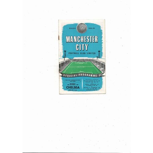 1958/59 Manchester City v Chelsea Football Programme