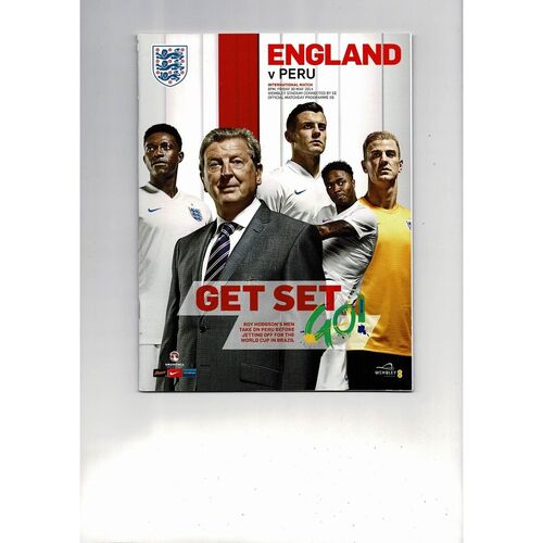 2014 England v Peru Football Programme