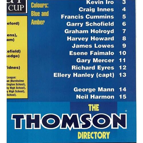 1995 Leeds v Wigan (29/04/1995) Rugby League Challenge Cup Final Programme