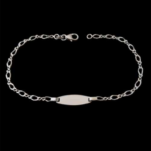 ID bracelet with figaro chain