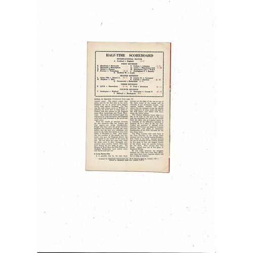 1959/60 Arsenal v Chelsea Football Programme