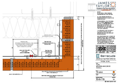 System Drawings | jamesandtaylor limited | Terracotta Tile Facade | Facing Brick System | Facade Metal